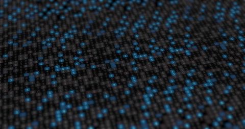 Abstract Digital Pixels Backdrop with Blue Accents