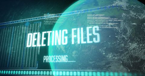 Global Data Deletion Concept with Futuristic Interface - Download Free Stock Images Pikwizard.com