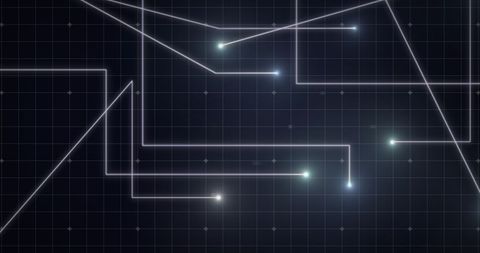 Glowing Light Trails on Grid Digital Interface - Download Free Stock Images Pikwizard.com