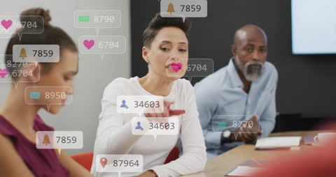 Animated Team Meeting Focusing on Social Media Engagement