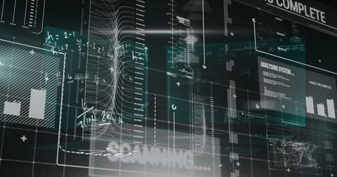Futuristic Digital Interface with Data Visualizations and World Map - Download Free Stock Images Pikwizard.com
