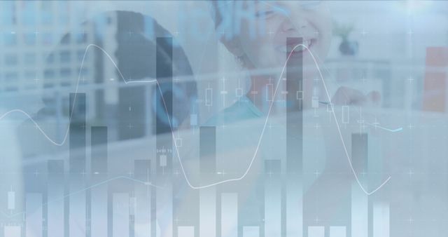 Abstract financial graph and business chart with smiling person - Download Free Stock Images Pikwizard.com