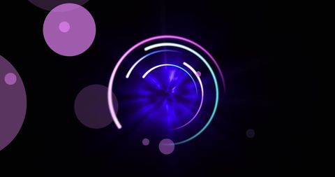 Vibrant Glowing Neon Shapes Moving in Darkness - Download Free Stock Images Pikwizard.com