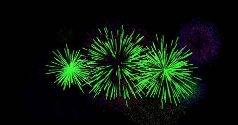 Vibrant Green Fireworks Brightening Night Sky - Download Free Stock Images Pikwizard.com