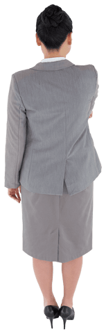 asian businesswoman pointing down on transparent background - Download Free Stock Videos Pikwizard.com