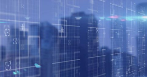 Digital Network Data Processing with Urban Backdrop - Download Free Stock Images Pikwizard.com