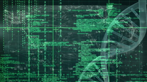 Digital Genetic Data Processing with Futuristic Interface