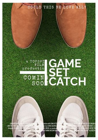 Romantic tennis-themed film poster design