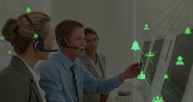 Customer Service Team Managing Call Center Network - Download Free Stock Photos Pikwizard.com