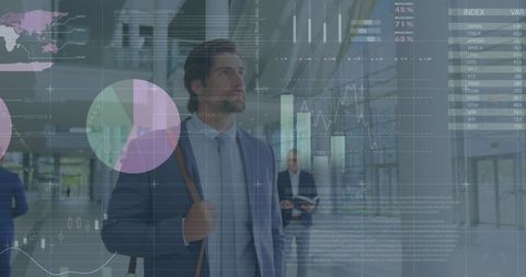 Businessperson Analyzing Financial Data Visualizations - Download Free Stock Images Pikwizard.com