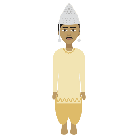 Man Wearing Cultural Attire with Traditional Headgear Transparent Background