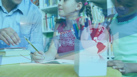 Teacher Explaining Concept to Attentive Students in Classroom