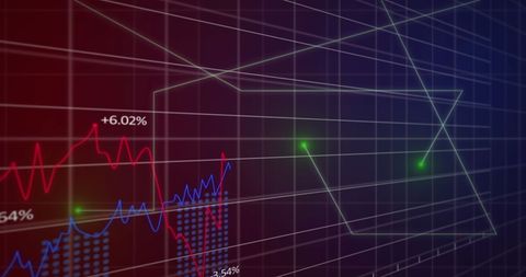 Holographic Financial Graph with Dynamic Line Chart - Download Free Stock Images Pikwizard.com