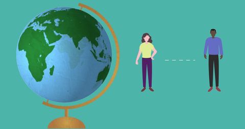 Students Exploring Geography with Globe - Download Free Stock Images Pikwizard.com