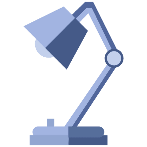 stylish blue desk lamp, modern design with transparent background - Download Free Stock Videos Pikwizard.com
