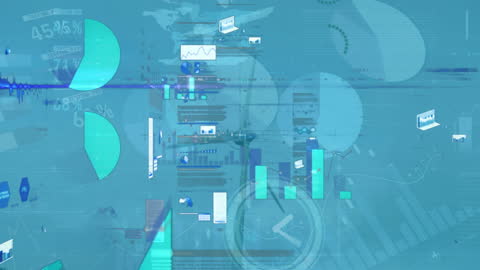 Abstract Animation Showing Wind Energy Data Analysis