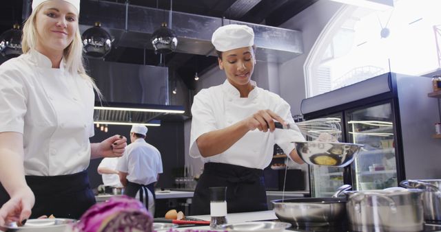 Young Chefs Preparing Food in Professional Kitchen - Download Free Stock Images Pikwizard.com