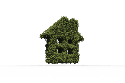 eco-friendly house shape with lush greenery, transparent background - Download Free Stock Videos Pikwizard.com