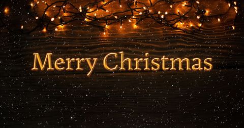 Festive Christmas Lights Background with Merry Christmas Message