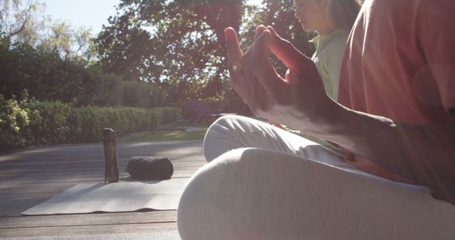 People Meditating Outdoors on Sunny Day in Nature - Download Free Stock Images Pikwizard.com