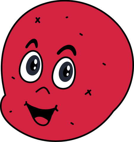 Happy Red Cartoon Circle on Transparent Background in Flat Design - Download Free Stock Videos Pikwizard.com