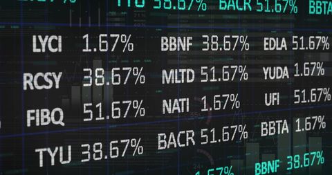 Dynamic Financial Data Display With Strong Focus - Download Free Stock Images Pikwizard.com
