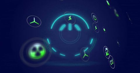 futuristic energy and power icon interface background - Download Free Stock Images Pikwizard.com