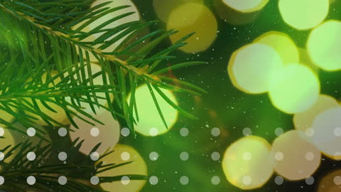 Festive Christmas Tree with Falling Snow and Lights