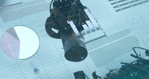 Futuristic Interface and Industrial Metal Recycling Machine