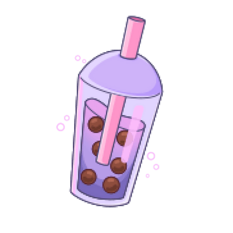 trendy bubble tea with pink straw on transparent background - Download Free Stock Videos Pikwizard.com
