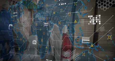 Digital Interface Showing Global Mapping and Delivery Management