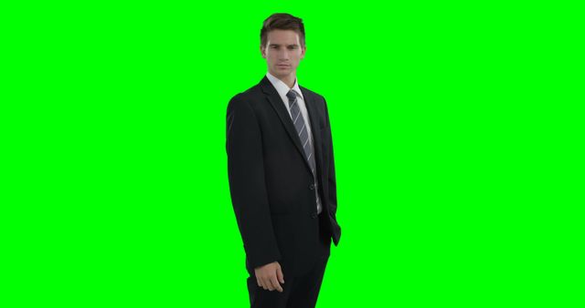 Businessman in Formal Suit Isolated on Green Screen - Download Free Stock Images Pikwizard.com