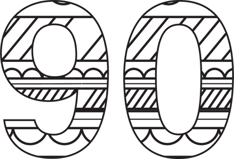decorative 90 with pattern on transparent background celebrates occasions - Download Free Stock Videos Pikwizard.com