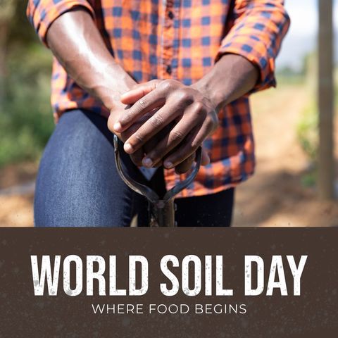World soil day tribute featuring african american gardener