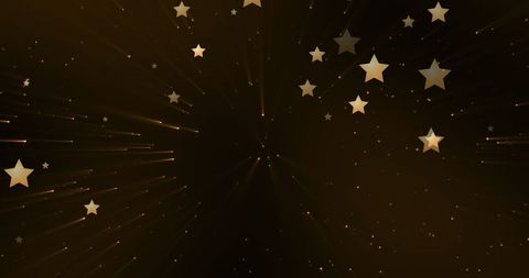 Shimmering Gold Stars on Black Digital Background - Download Free Stock Images Pikwizard.com