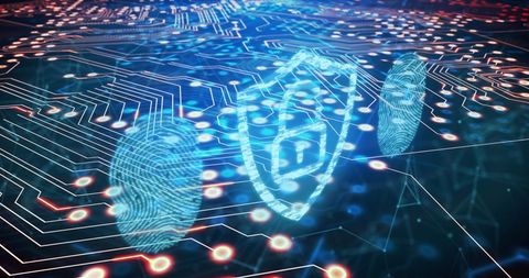 Digital Data Security Interface with Fingerprint Scans - Download Free Stock Images Pikwizard.com