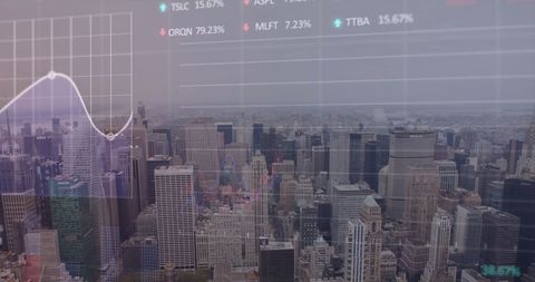 Financial Data Visualization Overlooking Futuristic Cityscape - Download Free Stock Images Pikwizard.com