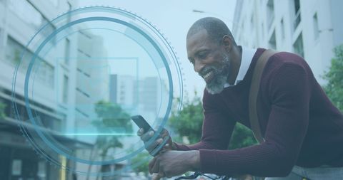 Businessman Engaging With Modern Technology While Commuting