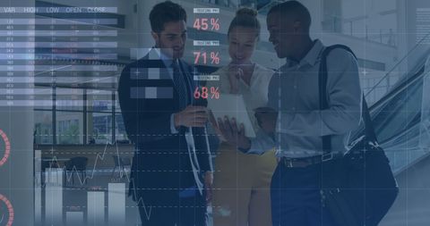 Fintech Professionals Collaborating on Data Analytics in Modern Office - Download Free Stock Images Pikwizard.com