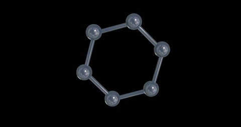 3d molecular structure against black backdrop highlighting chemistry concept