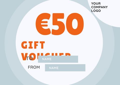Modern €50 Gift Voucher Template Design - Download Free Stock Templates Pikwizard.com
