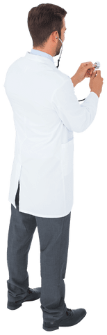 transparent doctor listening using stethoscope back view - Download Free Stock Videos Pikwizard.com