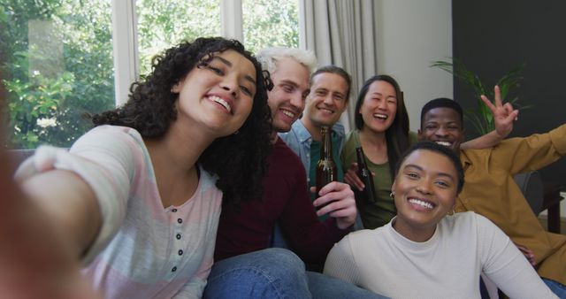 Diverse Group of Friends Taking Selfie Cheerful Moments Together - Download Free Stock Images Pikwizard.com