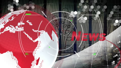 Global News Technology and Digital Interface Animation