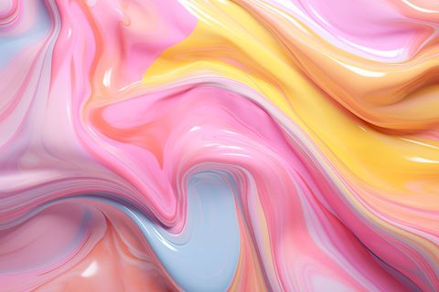 Vibrant abstract fluid art with pastel colors