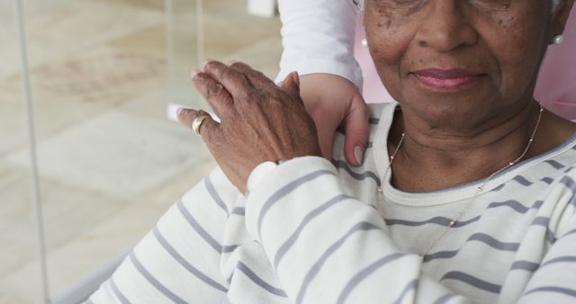 Caregiver Providing Comfort to Elderly Person at Home - Download Free Stock Images Pikwizard.com