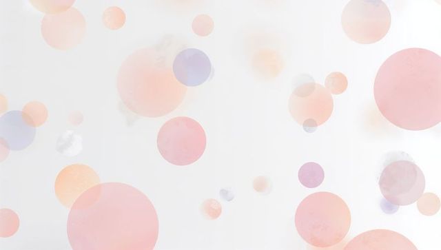 Pastel Watercolor Marble Circles Floating on Soft White Minimal Abstract Pattern