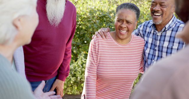 Group of Diverse Seniors Socializing Outdoors - Download Free Stock Images Pikwizard.com