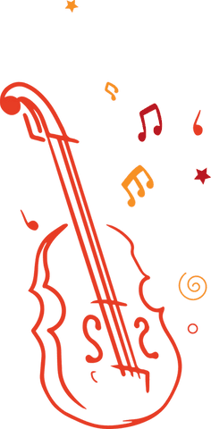 Floating Transparent Violin Illustration with Musical Notes - Download Free Stock Videos Pikwizard.com