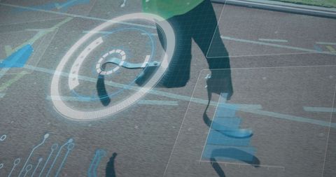 Innovative Technology with Disabled Runner Interface - Download Free Stock Images Pikwizard.com